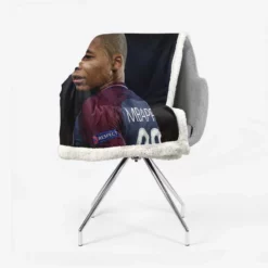 Kylian Mbappe Lottin  PSG France Football Player Sherpa Fleece Blanket 2