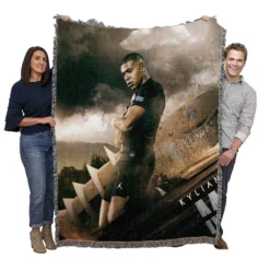 Kylian Mbappe Lottin  PSG Soccer Player Woven Blanket