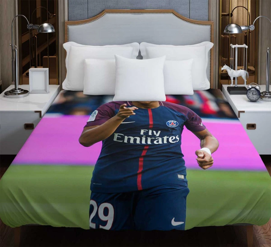 Kylian Mbappe PSG Classic Player Duvet Cover