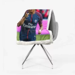 Kylian Mbappe PSG Classic Player Sherpa Fleece Blanket 2