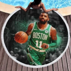 Kyrie Andrew Irving American NBA Basketball Player Round Beach Towel 1