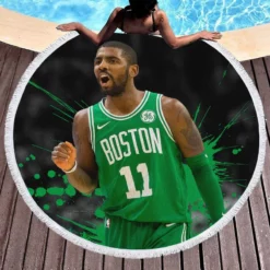 Kyrie Andrew Irving NBA Basketball Player Round Beach Towel 1