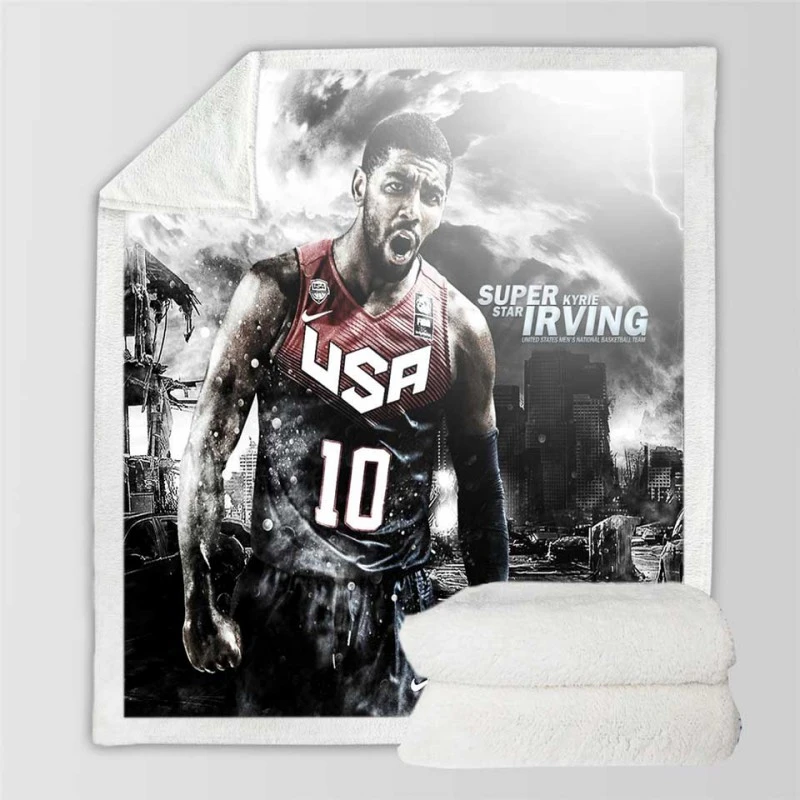 Kyrie Irving Classic NBA Basketball Player Sherpa Fleece Blanket
