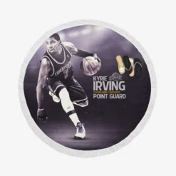 Kyrie Irving Exciting NBA Basketball player Round Beach Towel