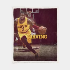 Kyrie Irving Famous NBA Basketball Player Sherpa Fleece Blanket 1