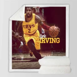 Kyrie Irving Famous NBA Basketball Player Sherpa Fleece Blanket
