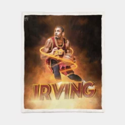 Kyrie Irving Popular NBA Basketball Player Sherpa Fleece Blanket 1