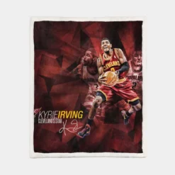 Kyrie Irving Powerful NBA Basketball Player Sherpa Fleece Blanket 1