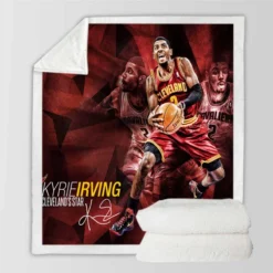 Kyrie Irving Powerful NBA Basketball Player Sherpa Fleece Blanket