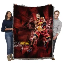 Kyrie Irving Powerful NBA Basketball Player Woven Blanket