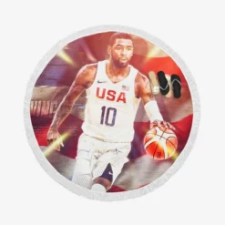 Kyrie Irving Professional NBA Basketball Player Round Beach Towel