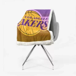 LA Lakers Logo Excellent NBA Basketball Team Logo Sherpa Fleece Blanket 2