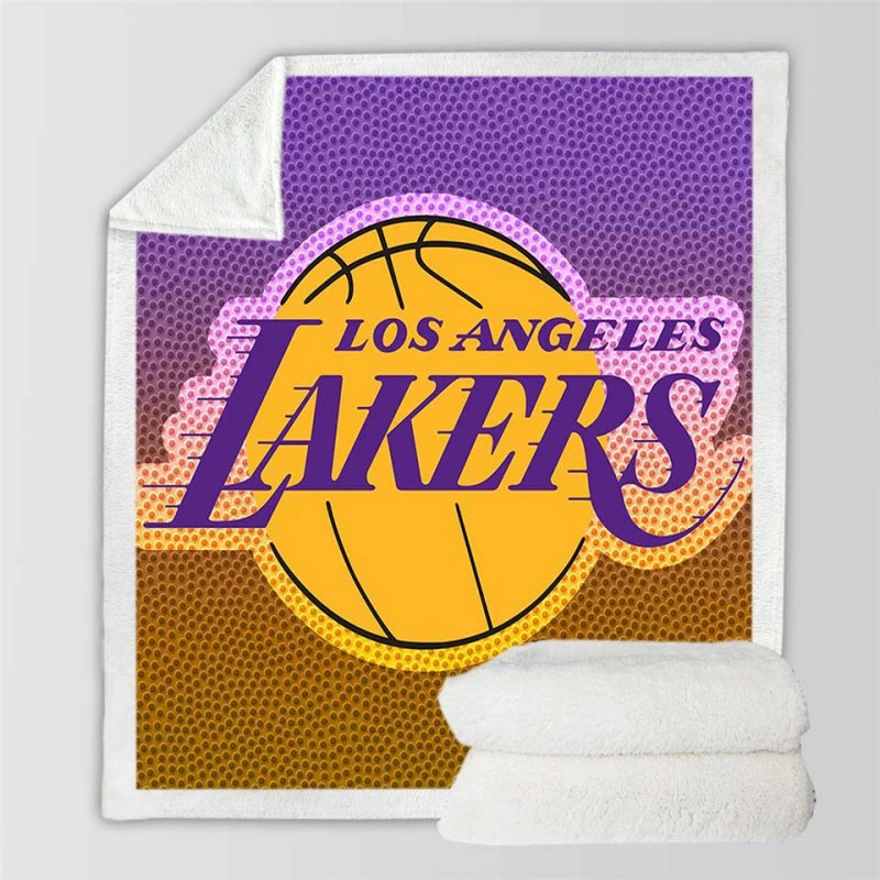 LA Lakers Logo Excellent NBA Basketball Team Logo Sherpa Fleece Blanket