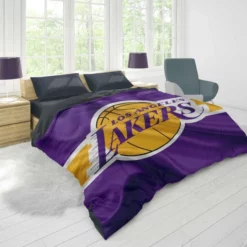 LA Lakers Logo Popular American Basketball Club Logo Duvet Cover 1