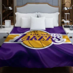 LA Lakers Logo Popular American Basketball Club Logo Duvet Cover