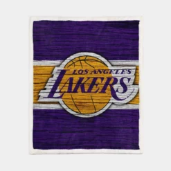 LA Lakers Logo Professional NBA Basketball Team Sherpa Fleece Blanket 1