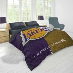 LA Lakers Logo Top Ranked NBA Basketball Team Logo Duvet Cover 1