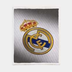 La Liga Club Real Madrid Logo Sherpa Fleece Blanket 1
