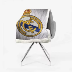 La Liga Club Real Madrid Logo Sherpa Fleece Blanket 2