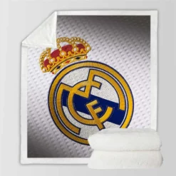 La Liga Club Real Madrid Logo Sherpa Fleece Blanket