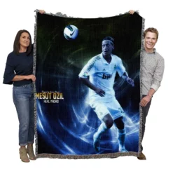 La Liga Soccer Player Mesut Ozil Woven Blanket