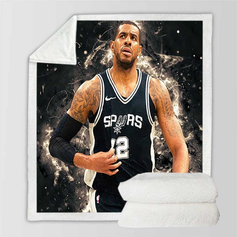 LaMarcus Aldridge Professional NBA Basketball Team Sherpa Fleece Blanket