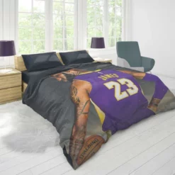 LeBron James  LA Lakers NBA Basketball Player Duvet Cover 1