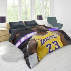 LeBron James  Los Angeles Lakers NBA Player Duvet Cover 1