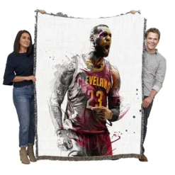 LeBron James NBA Basketball Player Woven Blanket