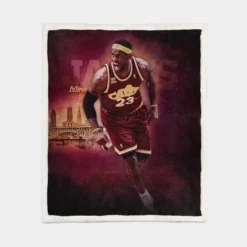 LeBron James Top Ranked NBA Basketball Player Sherpa Fleece Blanket 1