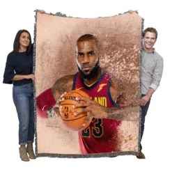 Lebron James Ultimate NBA Basketball Player Woven Blanket