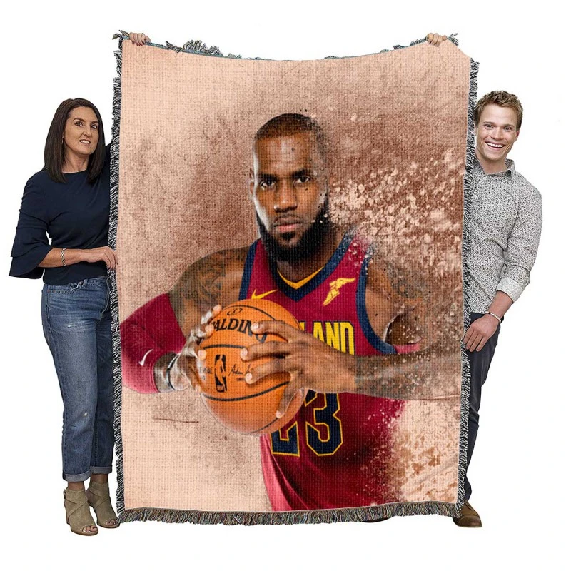 Lebron James Ultimate NBA Basketball Player Woven Blanket