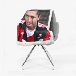 Lewandowski Successful Football Player Sherpa Fleece Blanket 2