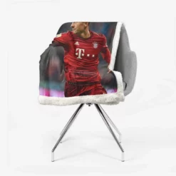 Lewandowski UEFA Champions League Footballer Sherpa Fleece Blanket 2