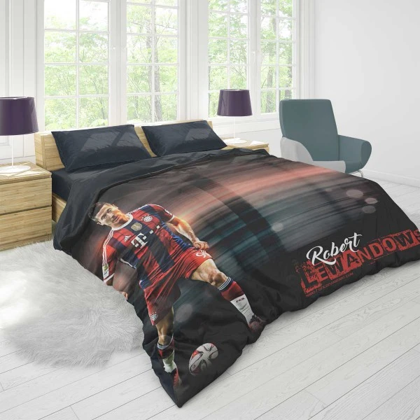 Lewandowski UEFA Club Footballer Duvet Cover 1