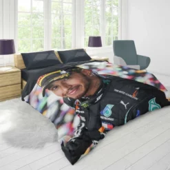 Lewis Hamilton Formula One World Champion Driver Duvet Cover 1