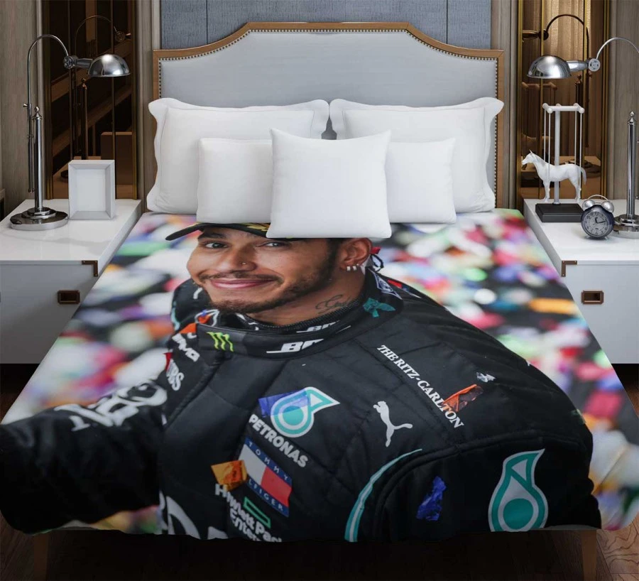 Lewis Hamilton Formula One World Champion Driver Duvet Cover