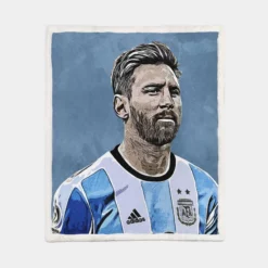 Lionel Messi  Argentina Copa America Soccer Player Sherpa Fleece Blanket 1