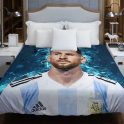 Lionel Messi  Argentina National Soccer Player Duvet Cover