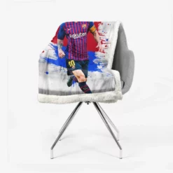 Lionel Messi  Barca Champions Leagues Soccer Player Sherpa Fleece Blanket 2