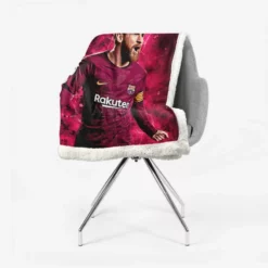 Lionel Messi  Barca Copa del Rey Football Player Sherpa Fleece Blanket 2