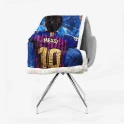 Lionel Messi  Barca European Golden Shoes Winning Player Sherpa Fleece Blanket 2