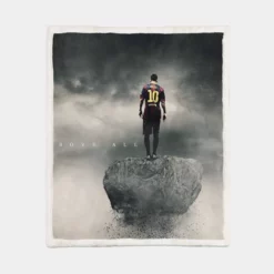 Lionel Messi Barca Forward Footballer Sherpa Fleece Blanket 1