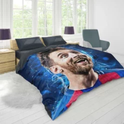 Lionel Messi  Barca Forward Soccer Player Duvet Cover 1