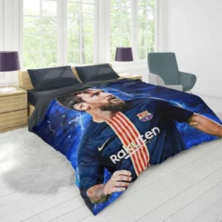 Lionel Messi  Barca Greatest Soccer Player Duvet Cover 1