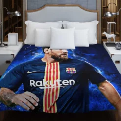 Lionel Messi  Barca Greatest Soccer Player Duvet Cover