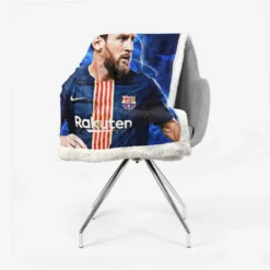 Lionel Messi  Barca Greatest Soccer Player Sherpa Fleece Blanket 2