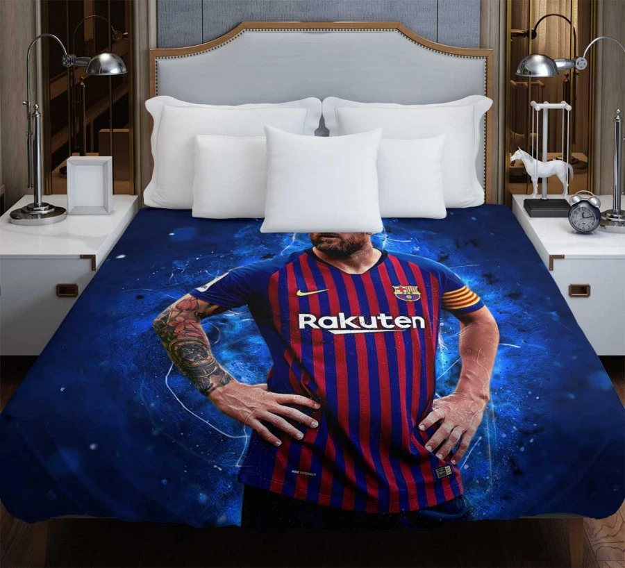 Lionel Messi  Barca La Liga Soccer Player Duvet Cover