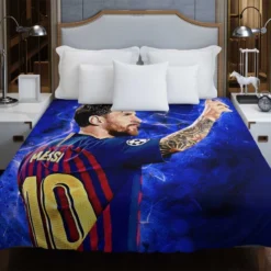 Lionel Messi  Barca Ligue 1 Football Player Duvet Cover