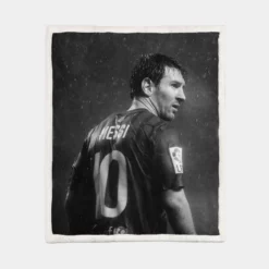 Lionel Messi  Barcelona Sherpa Fleece Blanket 1